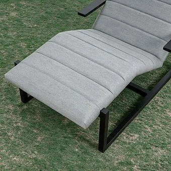 Садовый шезлонг-лежак Roxy Lounger, Black акриловая ткань Flanelle - ракурс 7