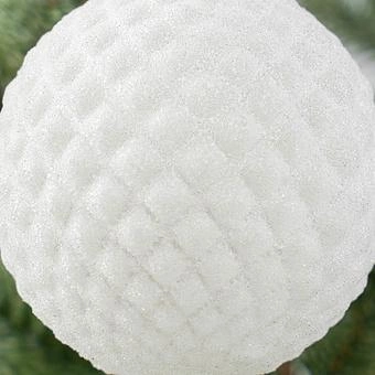 Ёлочная игрушка White Snow Ball 8 cm - ракурс 3