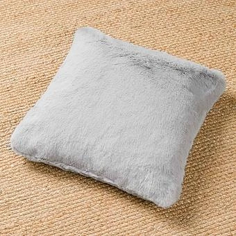 Декоративная подушка Alaska Square Cushion Medium искусственный мех Big Bear Grey