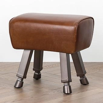 Табурет Jockey Stool A натуральная кожа Vector Dark Brown