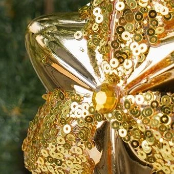 Ёлочная игрушка Star Shaped Ball Gold 11 cm - ракурс 4