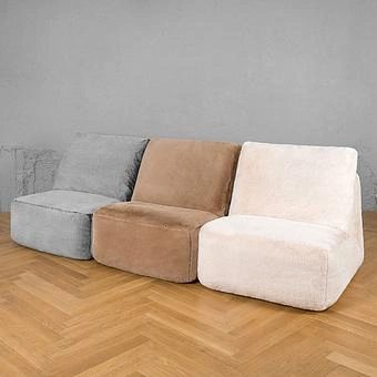 Кресло Lomfy Chair искусственный мех Big Bear Cream - ракурс 9