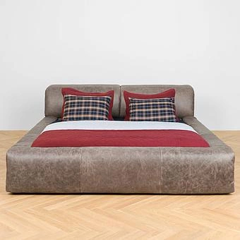 Двуспальная кровать-реклайнер Toro Motion Bed US King натуральная кожа Freehand Waxed Bark - ракурс 2