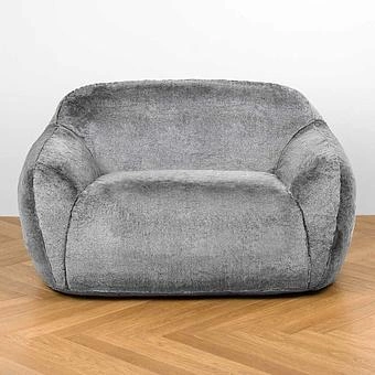 Двухместный диван Snug 2 Seater искусственный мех Big Bear Sable - ракурс 2
