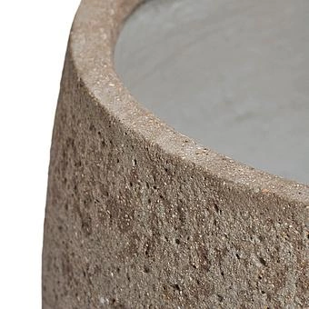 Кашпо Ergo Hard Rock Bowl Pot Gray Beige Sand Medium - ракурс 2