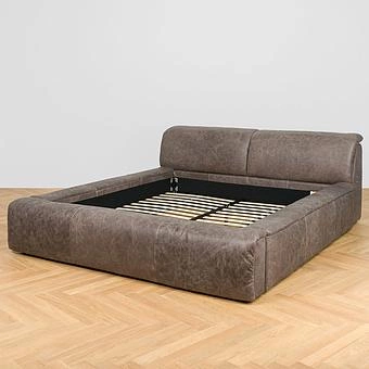 Двуспальная кровать-реклайнер Toro Motion Bed US King натуральная кожа Freehand Waxed Bark - ракурс 15