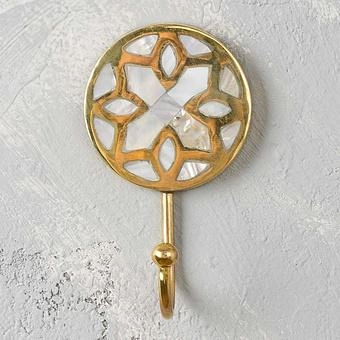 Крючок Tangier Luxe Brass Pearl Inlay Hook - ракурс 2