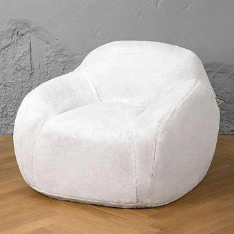 Кресло Snuggy Chair искусственный мех Big Bear White