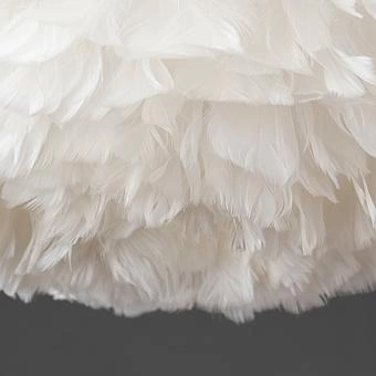 Подвесной светильник Eos Hanging Lamp With White Cord Medium перья White Feathers - ракурс 5