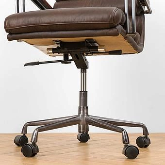 Кресло Ufficio Torino Armchair, Red Brown Wood D натуральная кожа Mars - ракурс 13
