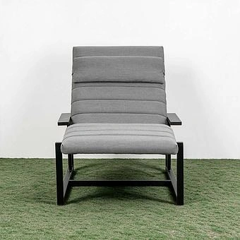 Садовый шезлонг-лежак Roxy Lounger, Black акриловая ткань Flanelle - ракурс 3