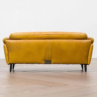 Декоративный мини-диван Mini Dublin 3 Seater RM натуральная кожа Yellow Andalusia - ракурс 4