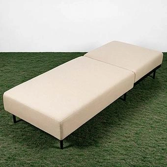 Садовый шезлонг-лежак Chic Lounger, Black акриловая ткань Lead Chine - ракурс 6