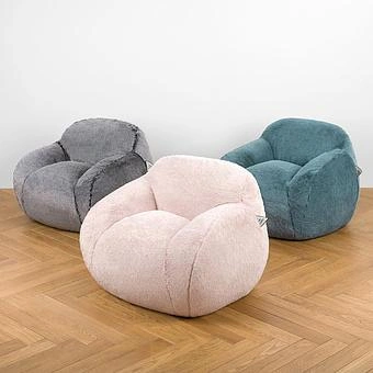 Кресло Baby Snug Chair искусственный мех Big Bear Pink - ракурс 8