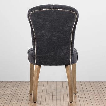 Стул Chester Dining Chair, Weathered Wood хлопок Vintage Moleskin Graphite - ракурс 5
