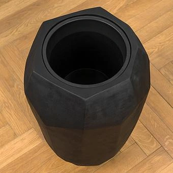 Кашпо Effectory Anthra Polyhedron Tall Pot Anthracite Small