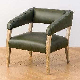 Стул Milano Chair натуральная кожа British Green
