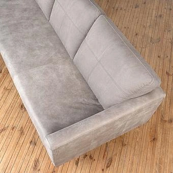 Трёхместный диван Patrick 3 Seater, Oak Sandwashed натуральная кожа Pale Grey - ракурс 6