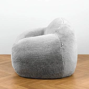 Кресло Snug Chair искусственный мех Big Bear Grey - ракурс 3