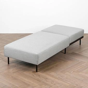 Садовый шезлонг-лежак Chic Lounger, Black акриловая ткань Lead Chine - ракурс 5