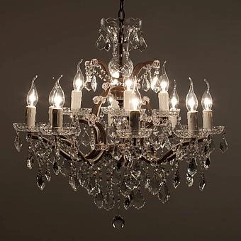 Люстра Crystal Chandelier 26 Inches discount хрусталь и металл Clear Crystal and Antique Rust