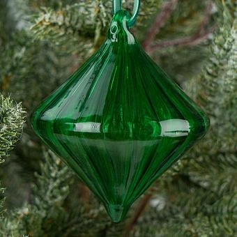 Ёлочная игрушка Spinning Top Green 9,5 cm