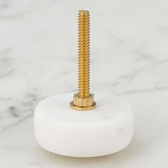 Мебельная ручка White Stone Round Knob - ракурс 3