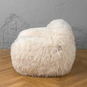 Кресло Snuggy Chair искусственный мех Mongolia Cream - ракурс 3