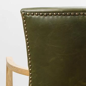 Стул Mami Dining Chair With Arms, Oak Brown натуральная кожа Autumn Brown - ракурс 10