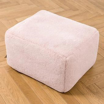 Пуфик Alaska Rectangular Pouf Small искусственный мех Mongolia Cream