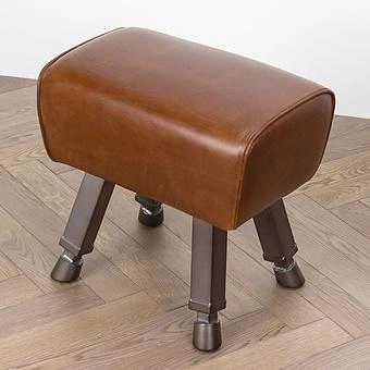 Табурет Jockey Stool A натуральная кожа Vector Dark Brown - ракурс 4