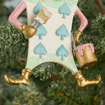 Набор из 2-х ёлочных игрушек Set Of 2 Playing Card Men Pink Blue 10 cm - ракурс 9