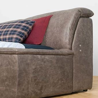 Двуспальная кровать-реклайнер Toro Motion Bed US King натуральная кожа Freehand Waxed Bark - ракурс 5