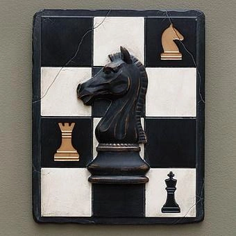 Набор из 3-х настенных украшений Set Of 3 Wall Decorations Chess - ракурс 2