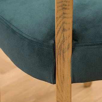 Стул Mami Dining Chair, Oak Brown полиэстер Maldives Blue - ракурс 10