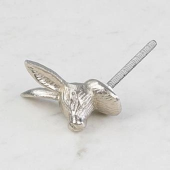 Мебельная ручка Silver Striped Bunny Metal Knob - ракурс 2