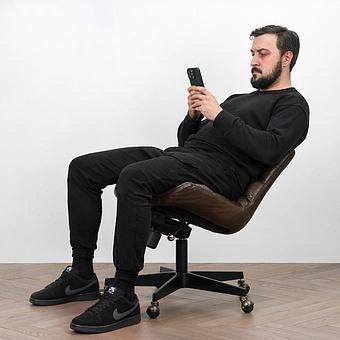 Кресло Madison Office Chair RM натуральная кожа Antique Master - ракурс 9