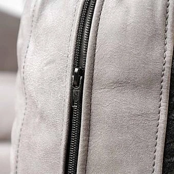 Трёхместный диван Patrick 3 Seater, Oak Sandwashed натуральная кожа Pale Grey - ракурс 14