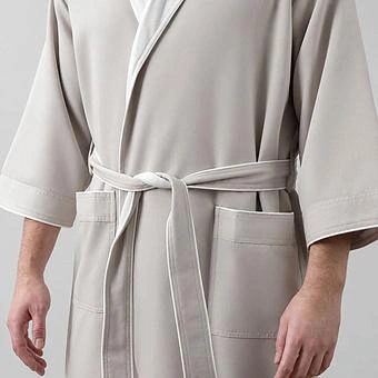 Халат домашний Capitol Collection Bathrobe With Pockets Beige XL - ракурс 4