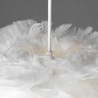 Подвесной светильник Eos Hanging Lamp With White Cord Medium перья White Feathers - ракурс 3