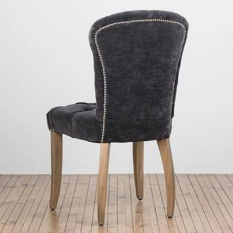 Стул Chester Dining Chair, Weathered Wood хлопок Vintage Moleskin Graphite - ракурс 4
