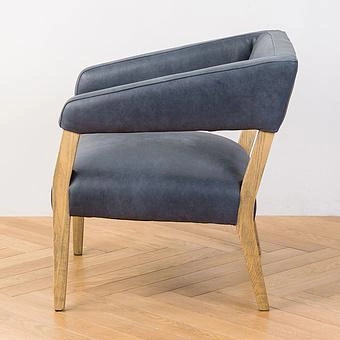 Стул Milano Chair натуральная кожа British Green - ракурс 3