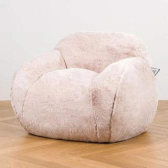Кресло Baby Snug Chair искусственный мех Big Bear Pink
