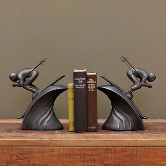 Набор из 2-х держателей для книг Bookend Downhill Skiers