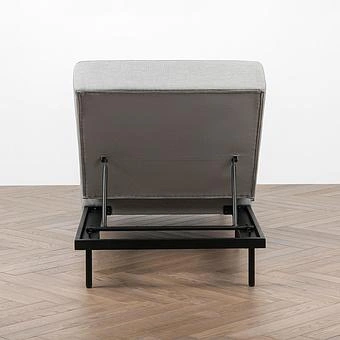 Садовый шезлонг-лежак Chic Lounger, Black акриловая ткань Lead Chine - ракурс 4