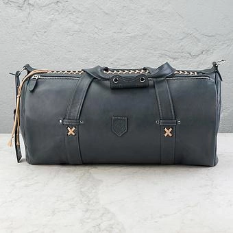 Спортивная сумка Sport Bag Model 38 натуральная кожа Blue Opaco - ракурс 2