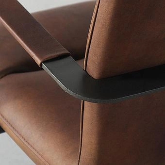 Кресло Ufficio Genova Armchair D натуральная кожа Mocha - ракурс 5