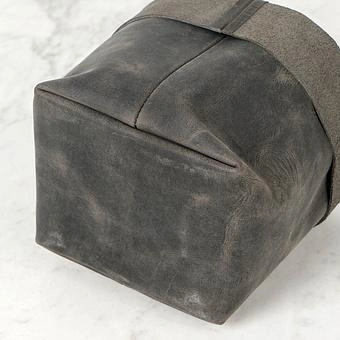 Корзина для хранения Leather Storage Basket Small натуральная кожа Smoky - ракурс 4