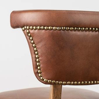 Барный стул Angeles Barstool High, Weathered Oak натуральная кожа Vintage Cigar - ракурс 8