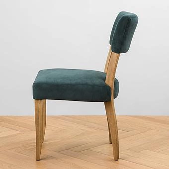 Стул Mami Dining Chair, Oak Brown полиэстер Maldives Blue - ракурс 3
